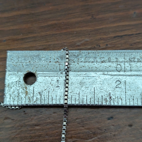 Italy Sterling Silver Box Chain Necklace 20" - Picture 4 of 5